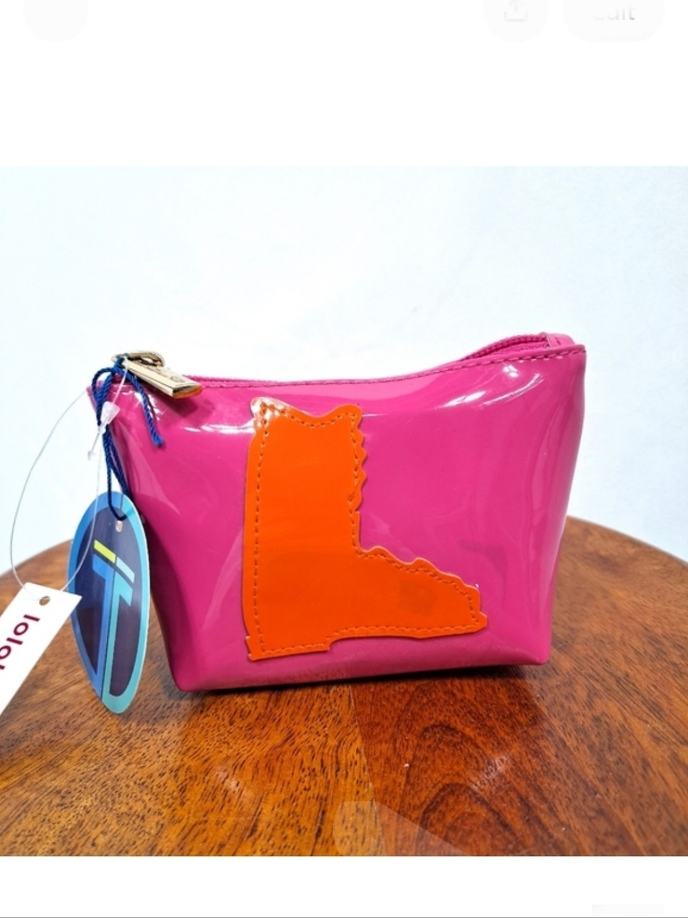 LOLO Pink Ski Boot Mini Avery Makeup Bag NWT